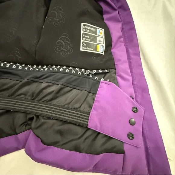Völkl Women’s Ski Snowboard Winter Sport Jacket Purple Sensortex 10K Size 10